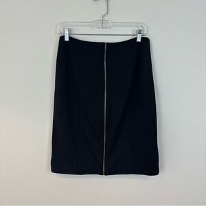 Sandro Black Zipper Front Pencil Skirt Size 8 Women's